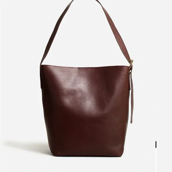 Madewell Burnt Olive Essential Leather Bucket Tote - Picture 7 of 7